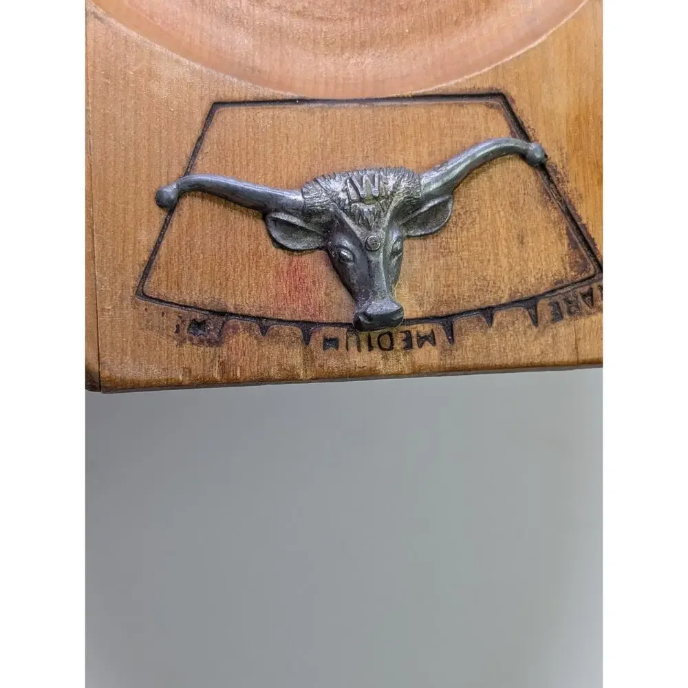 Vintage Western Wood Serving Carving Tray 14